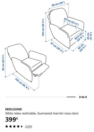 Sillón relax Ikea - reclinable