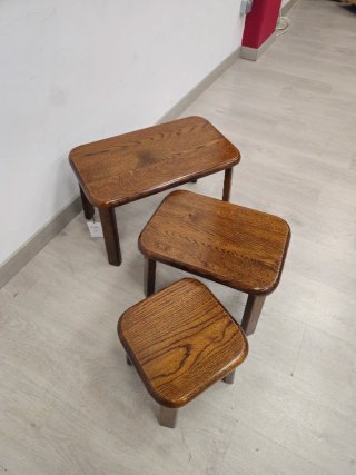 Tavoloni Nido in Rovere Rustico 3pz
