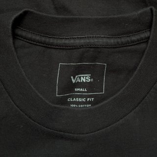 Camiseta Vans Negra Logo Pequeño Talla S