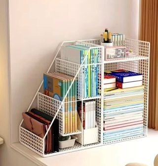 Organizador de escritorio metálico negro