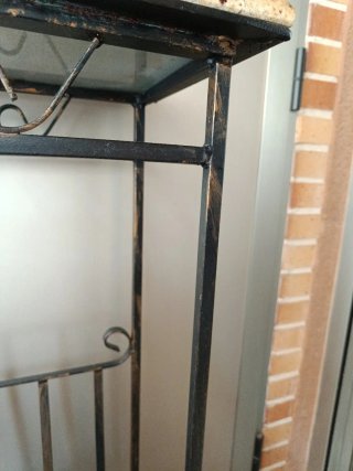 Mueble forja y mármol