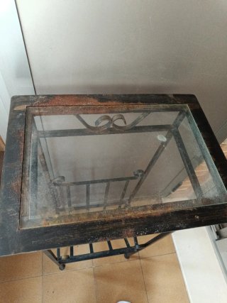 Mueble forja y mármol