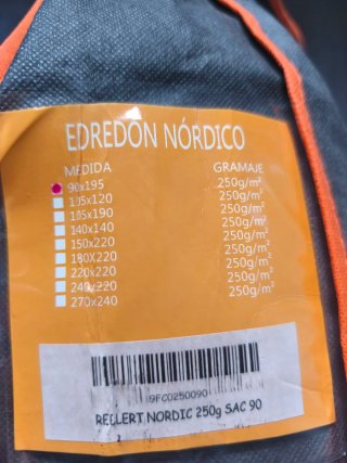 Relleno saco nórdico blanco