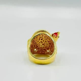 Anillo Versace Medusa Serpientes Oro