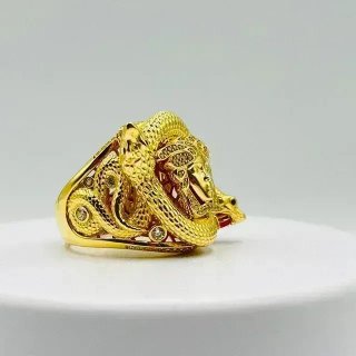 Anillo Versace Medusa Serpientes Oro