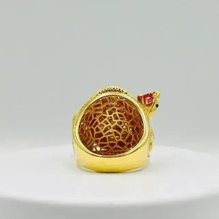 Anillo Versace Medusa Serpientes Oro