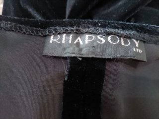 Vestido vintage de terciopelo negro