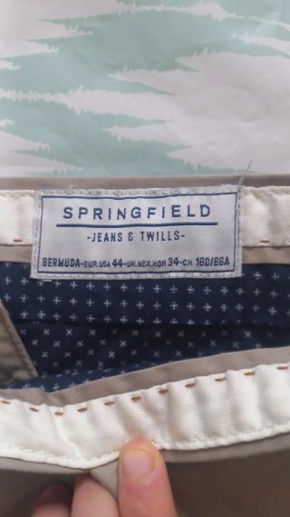 Pantalón corto chino beige Springfield Talla 44