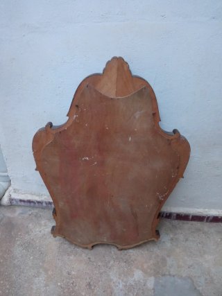 Espejo antiguo madera tallada
