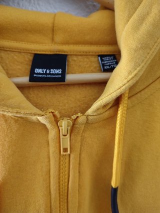 Sudadera con cremallera amarilla talla XXL