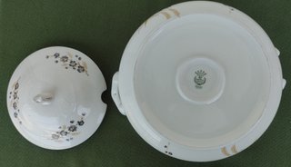 Zuppiera Tognana porcellana filo d'oro D.20cm