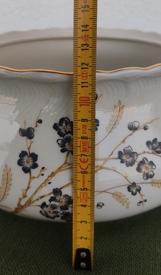 Zuppiera Tognana porcellana filo d'oro D.20cm