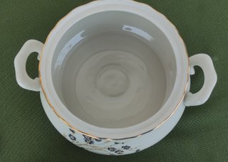 Zuppiera Tognana porcellana filo d'oro D.20cm