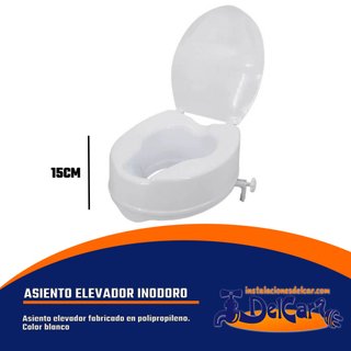 Asiento Elevador Inodoro Delcar 15cm