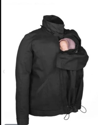 Abrigo de porteo Momawo Negro 4 en 1 XL