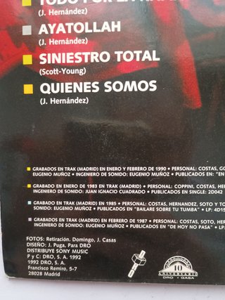 SINIESTRO TOTAL - TRABAJAR PARA EL ENEMIGO 2LP