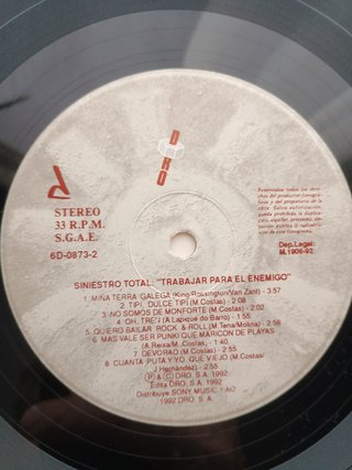 SINIESTRO TOTAL - TRABAJAR PARA EL ENEMIGO 2LP