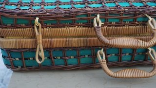 Juego café Bavaria en cesta de mimbre 57x36x14 cm