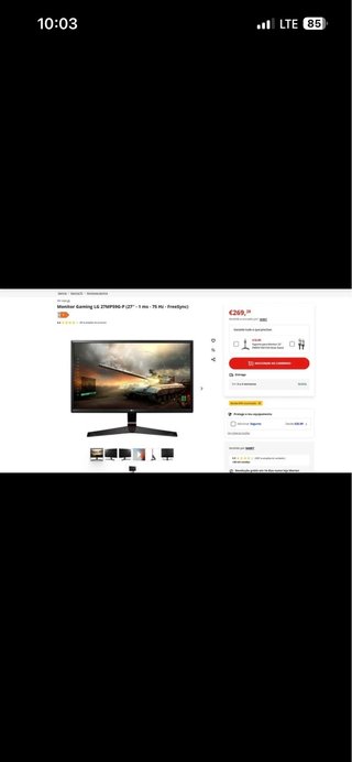 Monitor Gaming LG 27MP59G-P