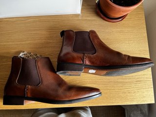 Botines de piel marrones para hombre