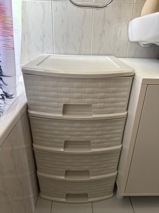 Cajonera de plástico blanca