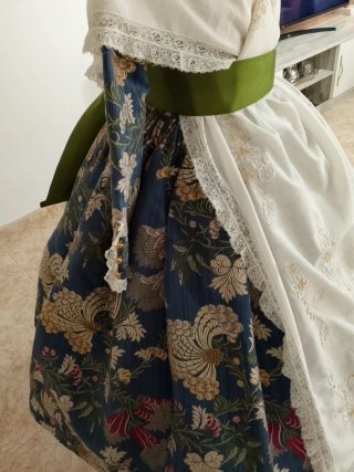 Traje Fallera Niña Azul Multicolor