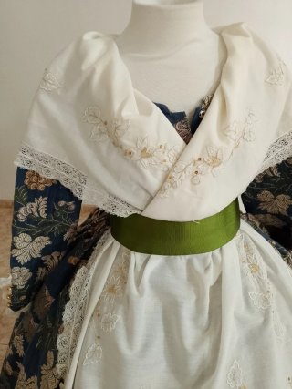 Traje Fallera Niña Azul Multicolor
