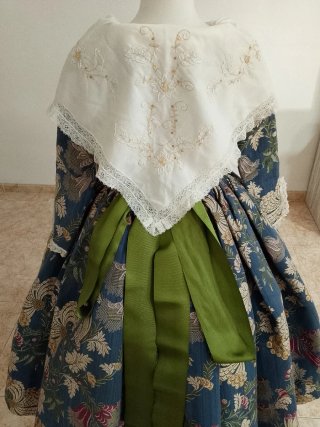 Traje Fallera Niña Azul Multicolor