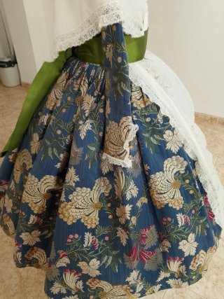Traje Fallera Niña Azul Multicolor