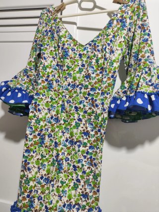 Vestido Flamenca Flores y Lunares