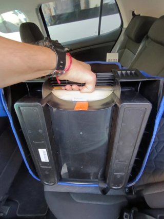 Silla coche BabyAuto azul y negra