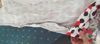 Vestido de flamenca blanco y rojo