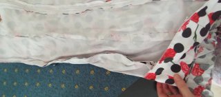 Vestido de flamenca blanco y rojo