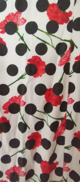 Vestido de flamenca blanco y rojo