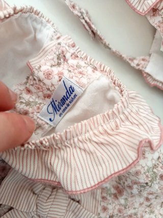 Conjunto 3 piezas bebé niña floral