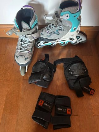 Patines Oxelo ajustables del 32 al 35 + proteccion