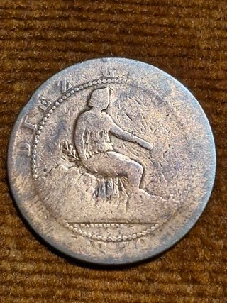5 y 10 céntimos 1870 G.P.