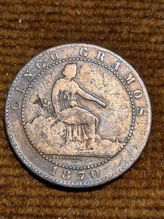 5 y 10 céntimos 1870 G.P.
