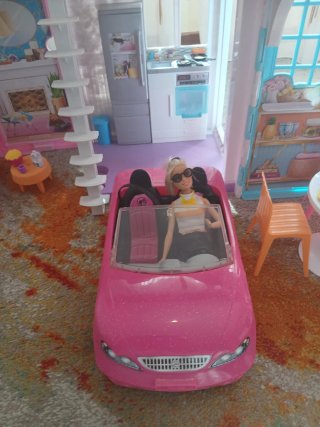 Set Juguetes Barbie Casa, Coche,  y Muñecas