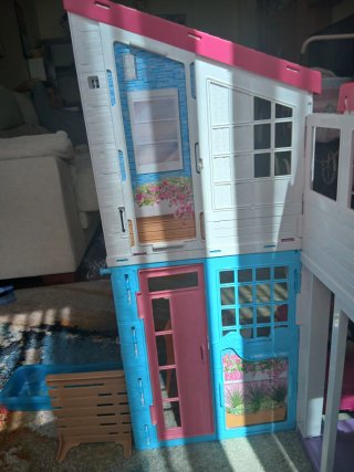 Set Juguetes Barbie Casa, Coche,  y Muñecas