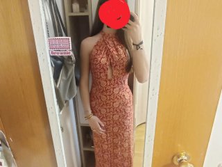 Vestido Mango Teen Estampado Corte cuello halter