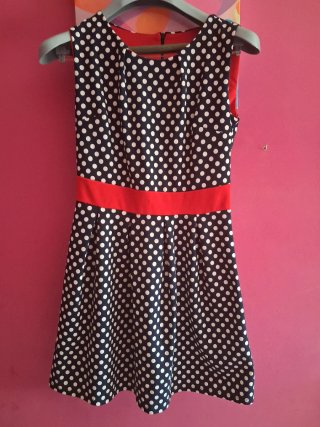 Lote 2 Vestidos Mujer Lunares Rojo