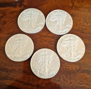 Monedas de Plata Águila Americana 1 onza (5 piezas
