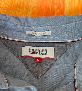 Camisa Tommy Hilfiger Denim M Azul Claro