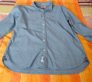 Camisa Tommy Hilfiger Denim M Azul Claro