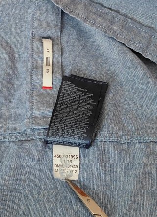 Camisa Tommy Hilfiger Denim M Azul Claro