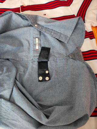Camisa Tommy Hilfiger Denim M Azul Claro