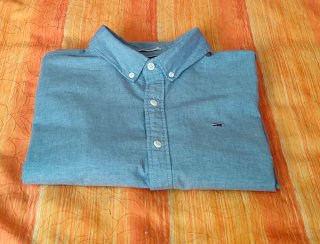Camisa Tommy Hilfiger Denim M Azul Claro