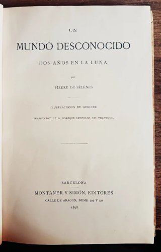 UN MUNDO DESCONOCIDO.         Libro antiguo 1898