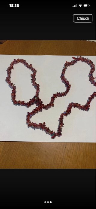 Collana anni 90 vetro cangiante